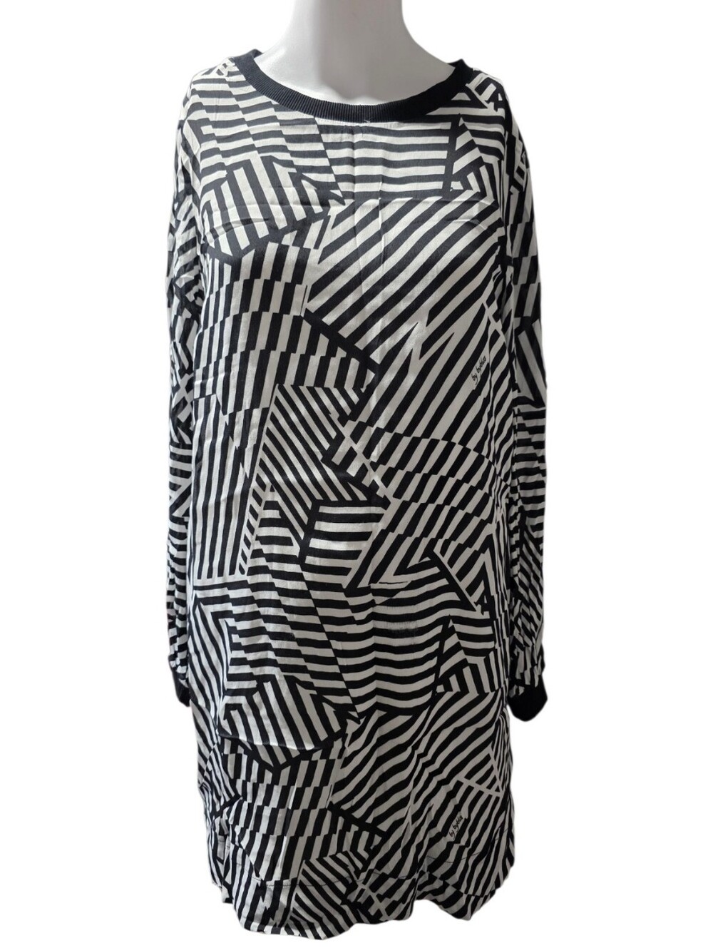 BY BYBLOS Geometric Op-Art Shift Dress / Long Tunic Size S
